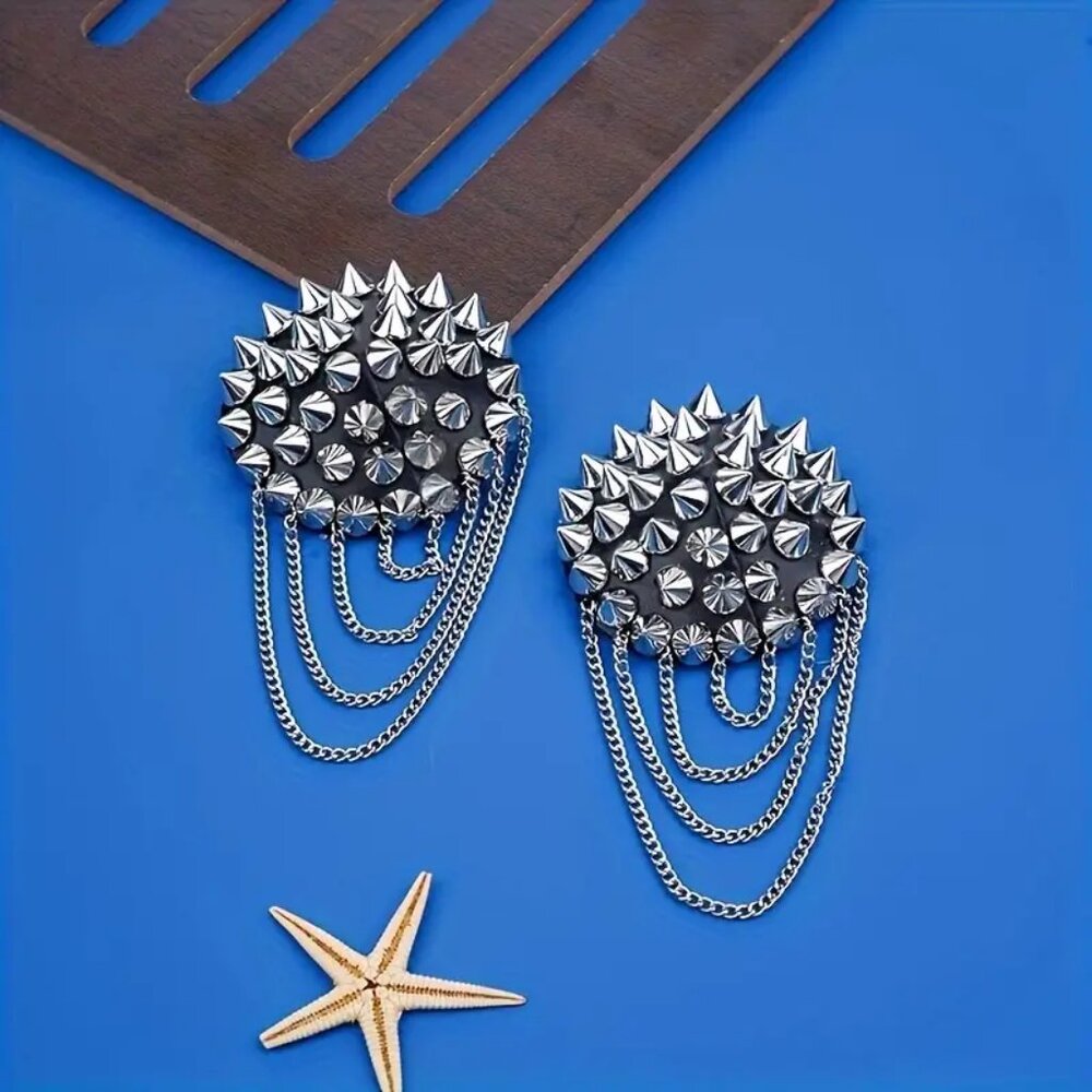 {NWT} Metal Chain Decor Studded Stick-On Nipple Covers
